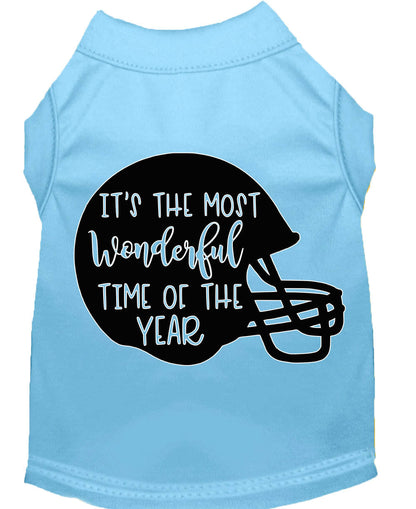 Pet Dog & Cat Shirt Screen Printed, "It's The Most Wonderful Time Of The Year (Football)"