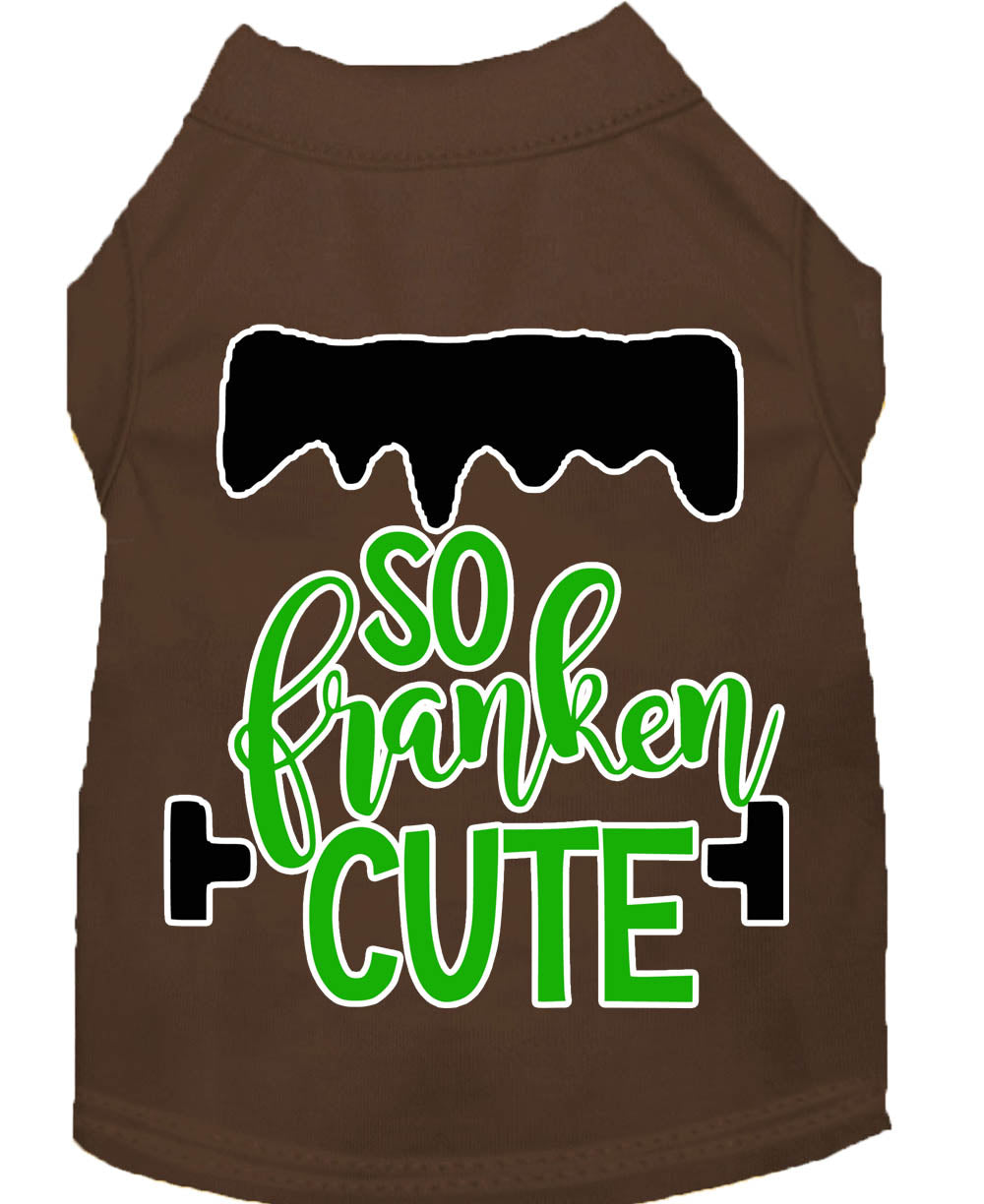 Camiseta para perros y gatos con serigrafía "So Franken Cute"