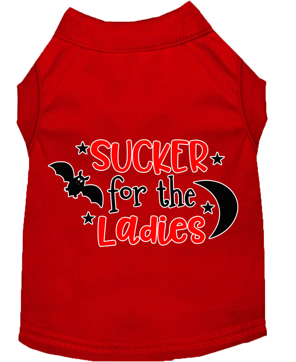 Camiseta para perros y gatos con serigrafía "Sucker For The Ladies"