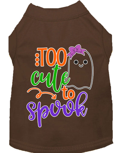 Halloween Pet Dog & Cat Shirt Screen Printed, "Too Cute To Spook - Girly Ghost"