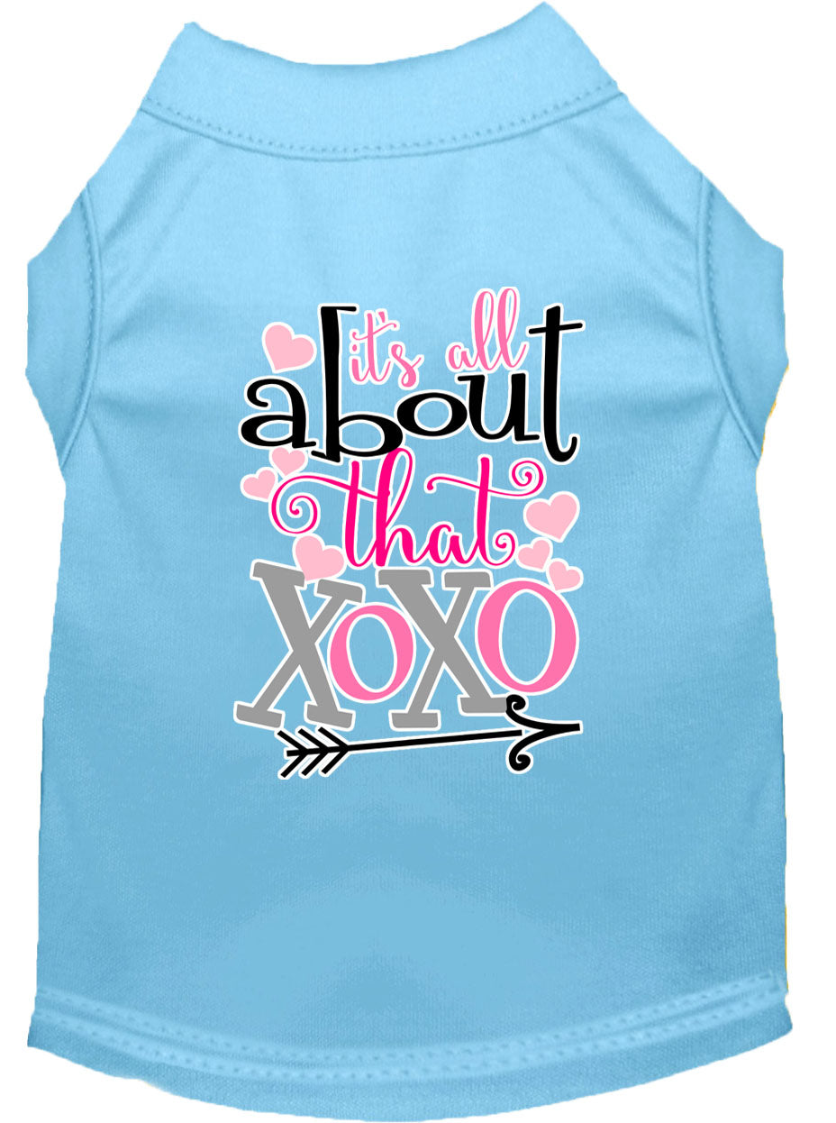 Pet Dog & Cat Shirt Screen Printed, "All About That XOXO"