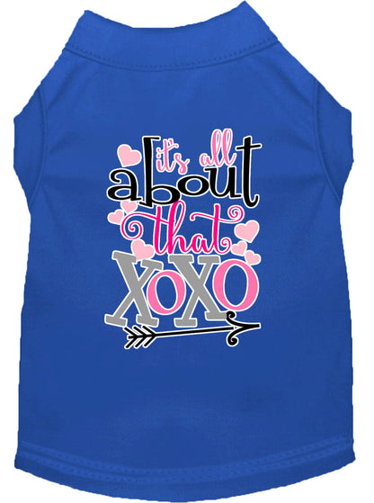 Pet Dog & Cat Shirt Screen Printed, "All About That XOXO"