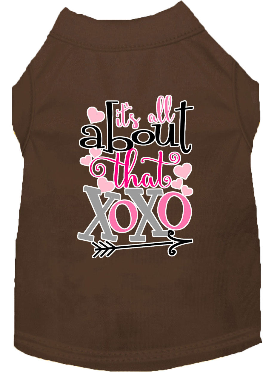 Pet Dog & Cat Shirt Screen Printed, "All About That XOXO"