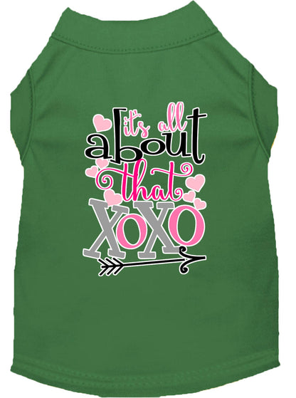 Pet Dog & Cat Shirt Screen Printed, "All About That XOXO"