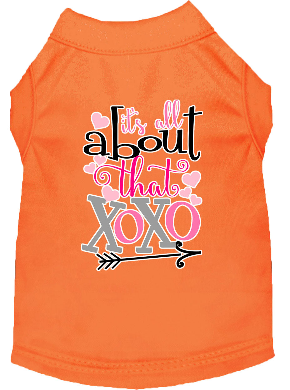 Pet Dog & Cat Shirt Screen Printed, "All About That XOXO"