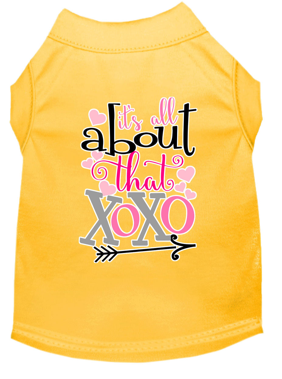 Pet Dog & Cat Shirt Screen Printed, "All About That XOXO"