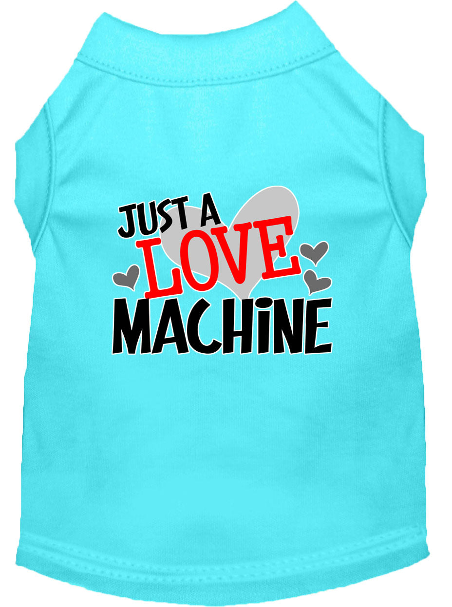 Pet Dog & Cat Shirt Screen Printed, "Just A Love Machine"