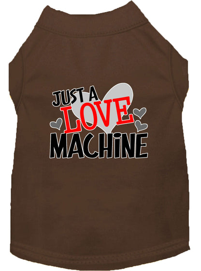 Pet Dog & Cat Shirt Screen Printed, "Just A Love Machine"