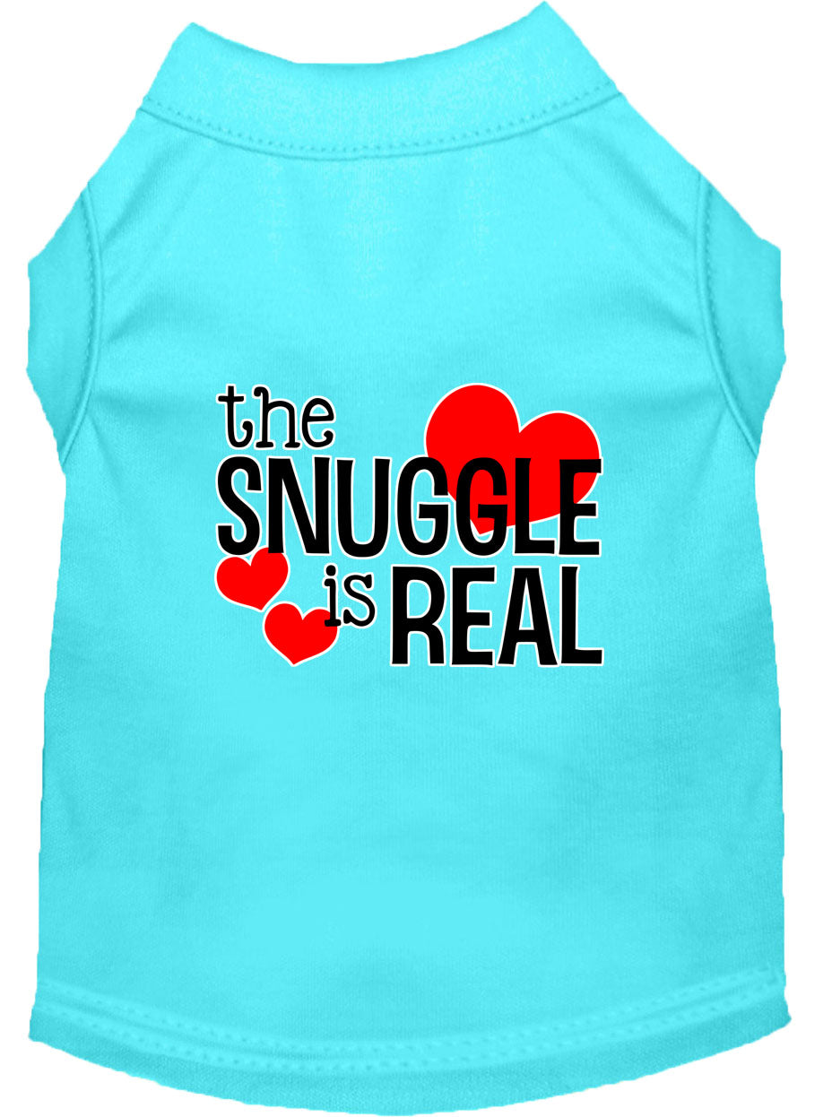 Camiseta para perros y gatos con serigrafía "The Snuggle Is Real"