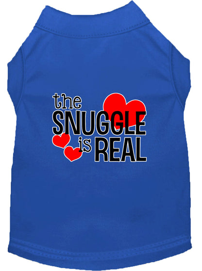 Camiseta para perros y gatos con serigrafía "The Snuggle Is Real"