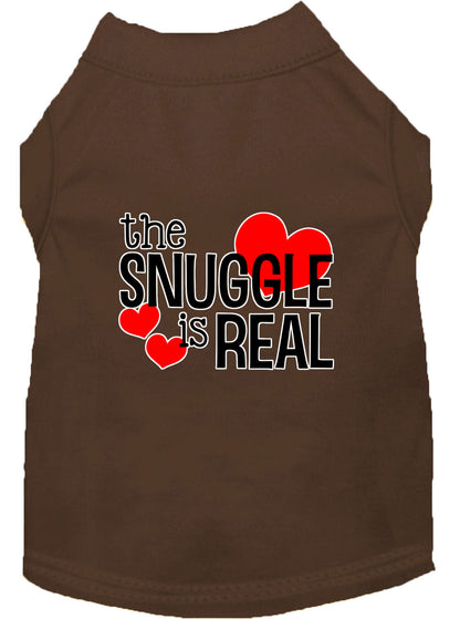 Camiseta para perros y gatos con serigrafía "The Snuggle Is Real"