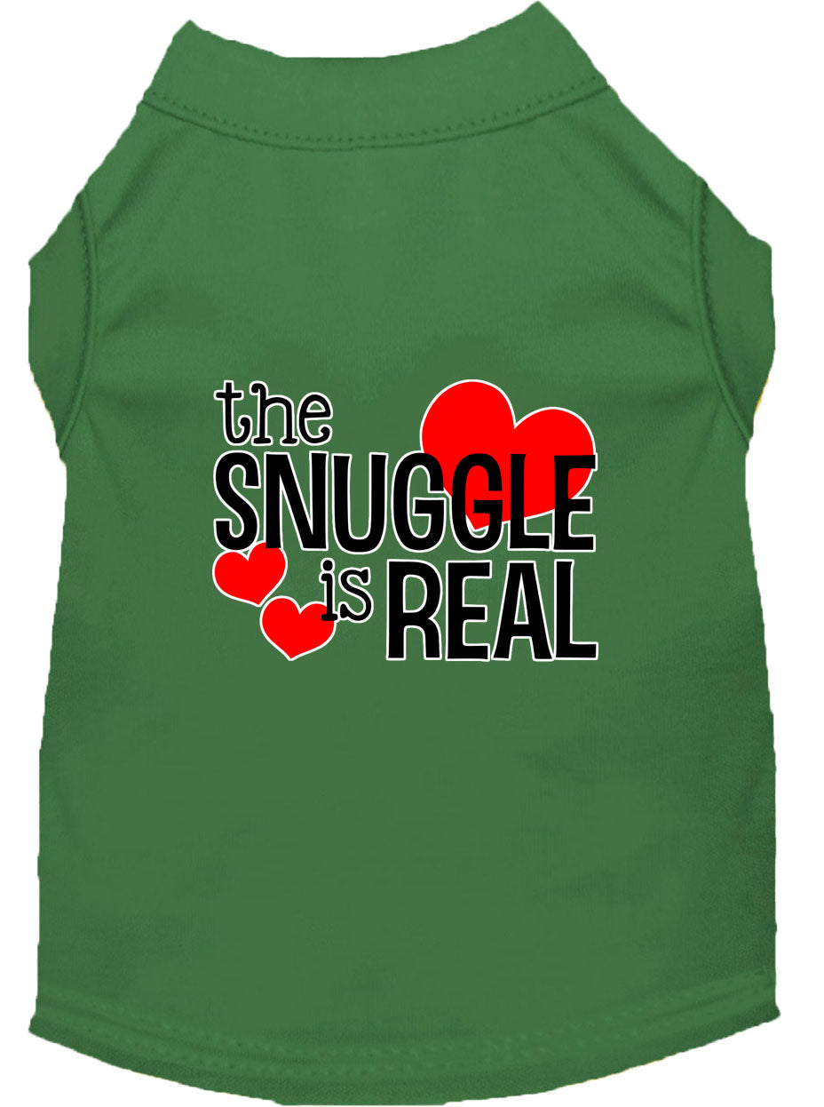 Camiseta para perros y gatos con serigrafía "The Snuggle Is Real"