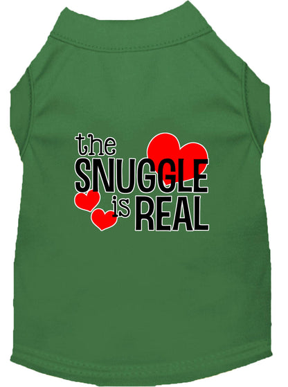 Camiseta para perros y gatos con serigrafía "The Snuggle Is Real"