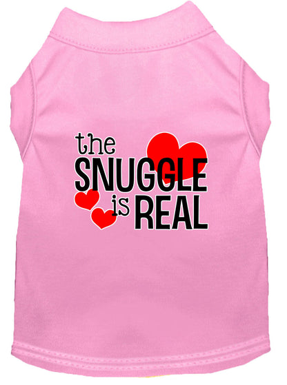 Camiseta para perros y gatos con serigrafía "The Snuggle Is Real"