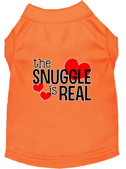 Camiseta para perros y gatos con serigrafía "The Snuggle Is Real"