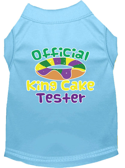 Pet Dog & Cat Shirt Screen Printed, "King Cake Tester"