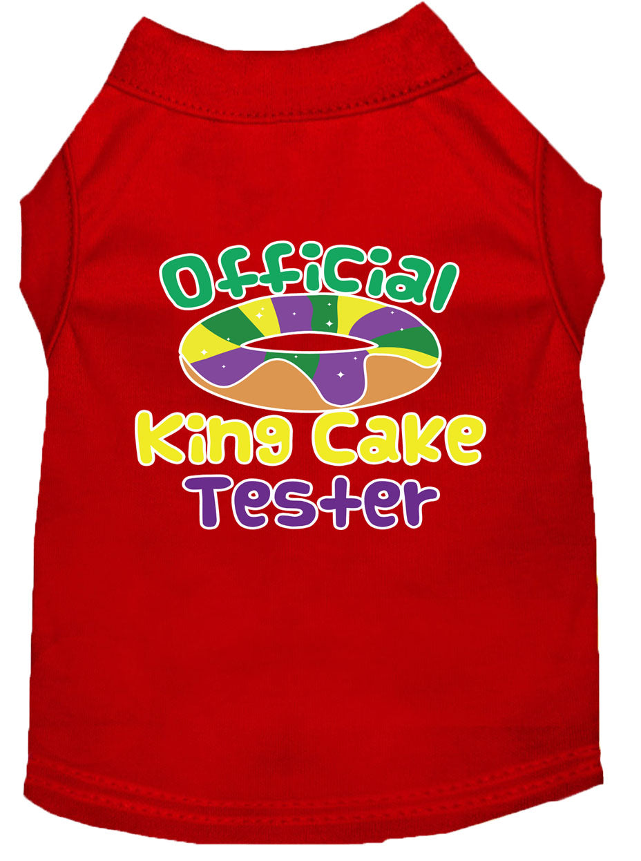 Pet Dog & Cat Shirt Screen Printed, "King Cake Tester"