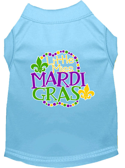 Pet Dog & Cat Shirt Screen Printed, "Little Miss Mardi Gras"