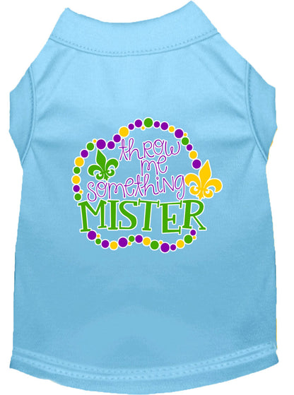 Pet Dog & Cat Shirt Screen Printed, "Throw Me Something Mister"