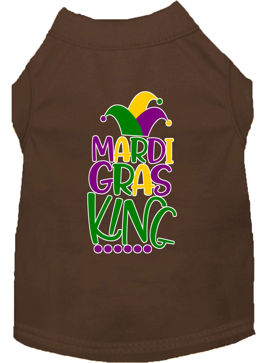 Pet Dog & Cat Shirt Screen Printed, "Mardi Gras King"