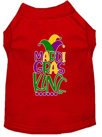 Pet Dog & Cat Shirt Screen Printed, "Mardi Gras King"