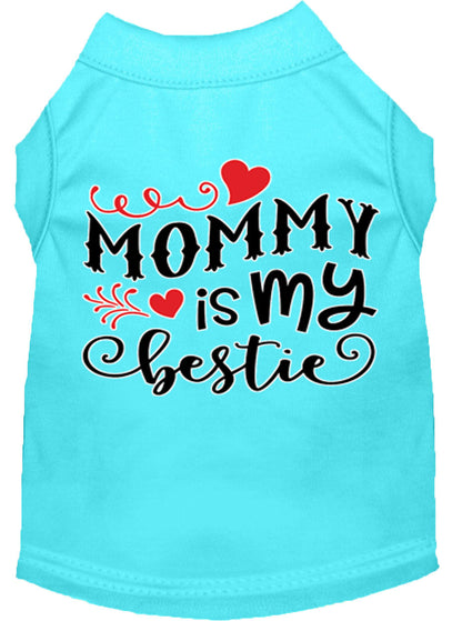 Pet Dog & Cat Shirt Screen Printed, "Mommy is my Bestie"