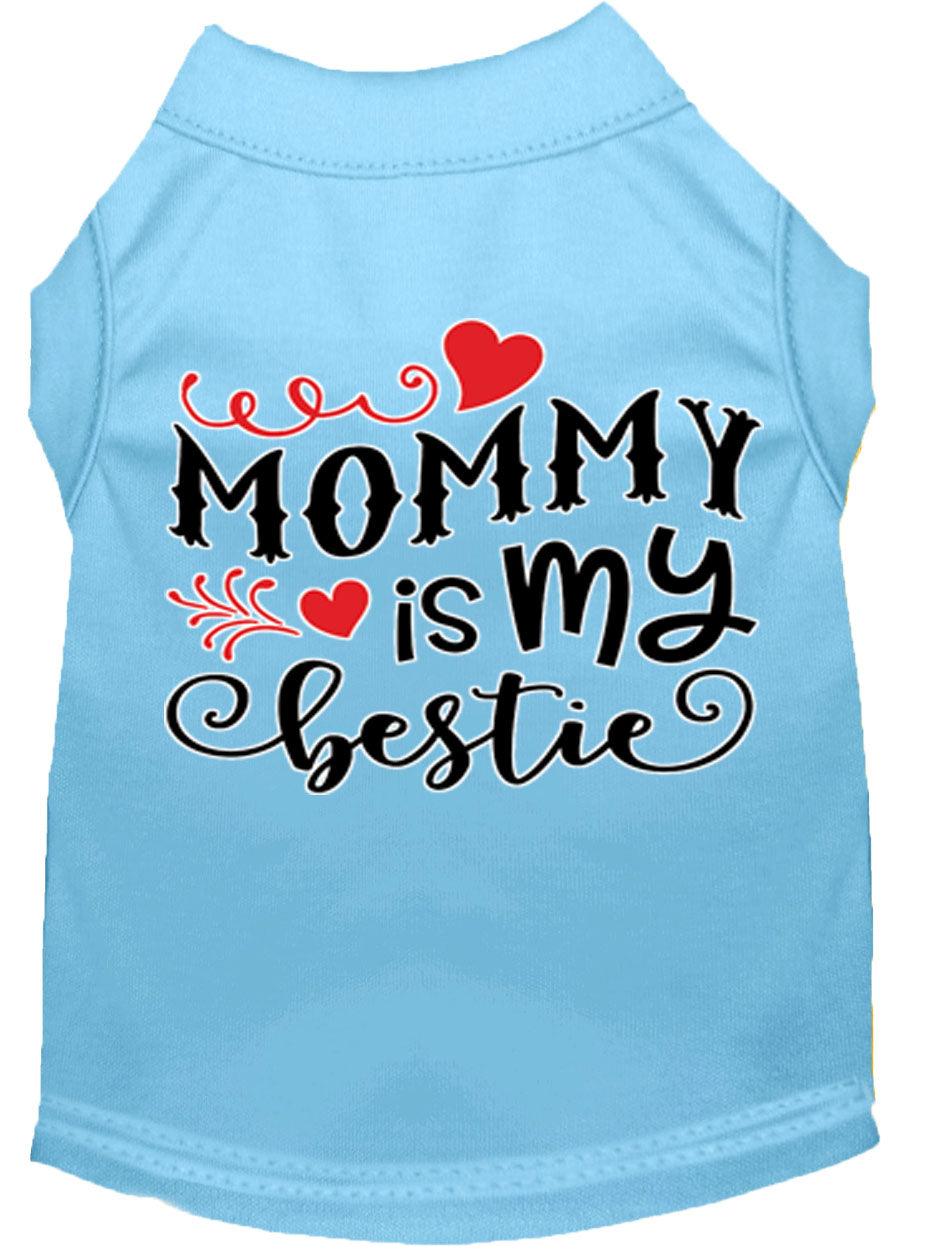 Pet Dog & Cat Shirt Screen Printed, "Mommy is my Bestie"