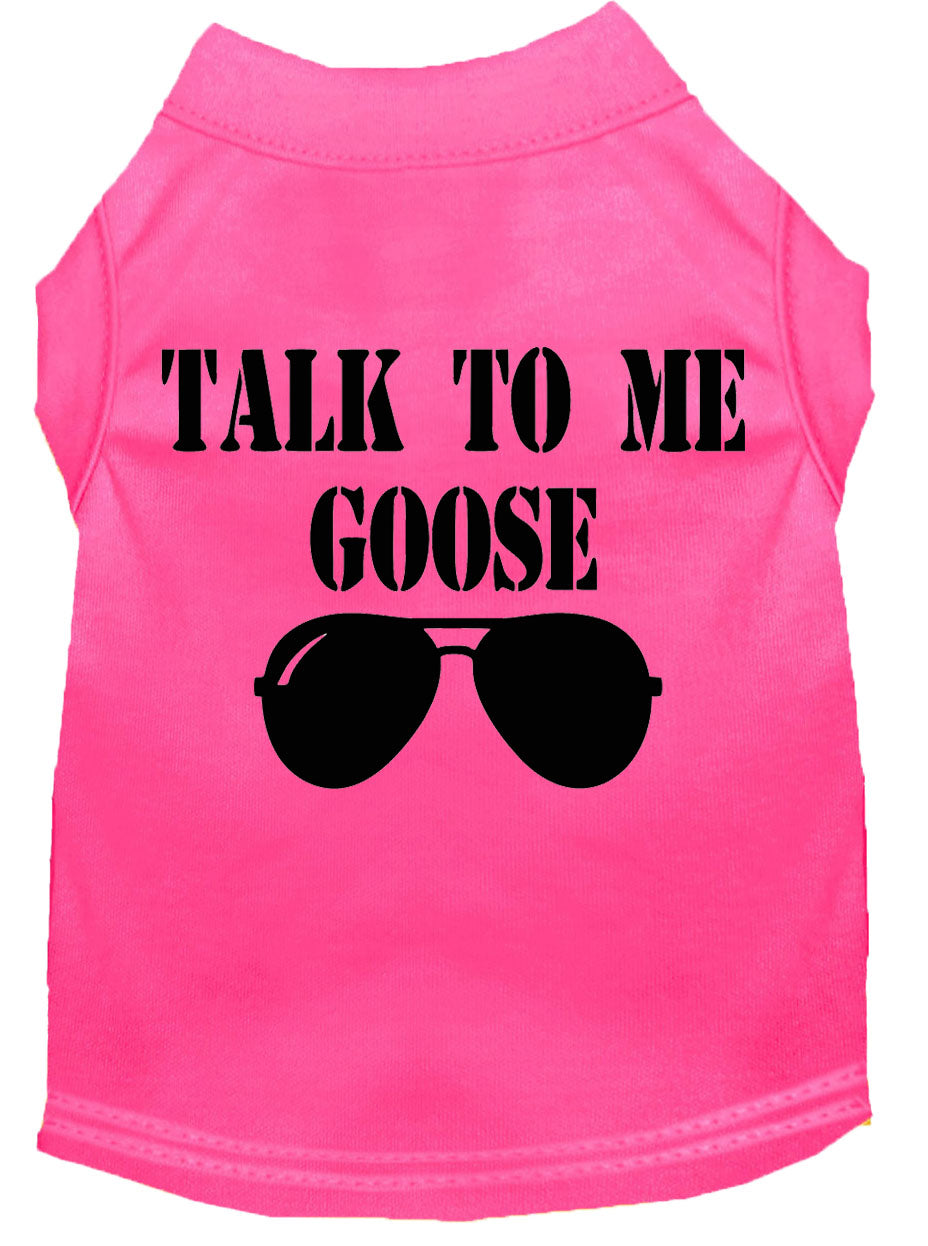 Pet Dog & Cat Shirt Screen Printed, "Talk To Me Goose"