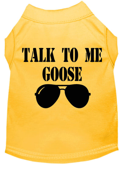 Pet Dog & Cat Shirt Screen Printed, "Talk To Me Goose"