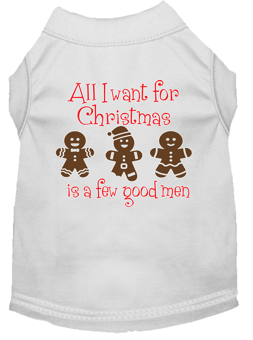 Christmas Pet Dog & Cat Shirt Screen Printed, "All I Want For Christmas Is A Few Good Men"