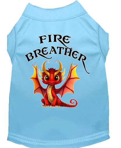 Pet Dog & Cat Shirt Screen Printed, "Fire Breather Dragon"