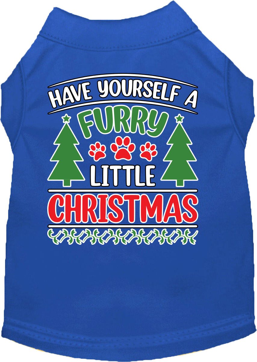 Christmas Pet Dog & Cat Shirt Screen Printed, "Have Yourself A Furry Little Christmas"