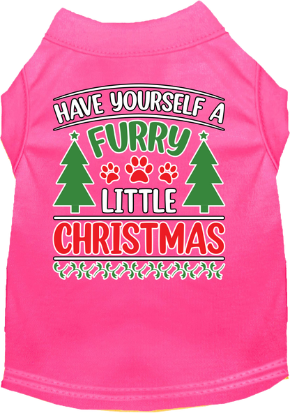 Christmas Pet Dog & Cat Shirt Screen Printed, "Have Yourself A Furry Little Christmas"