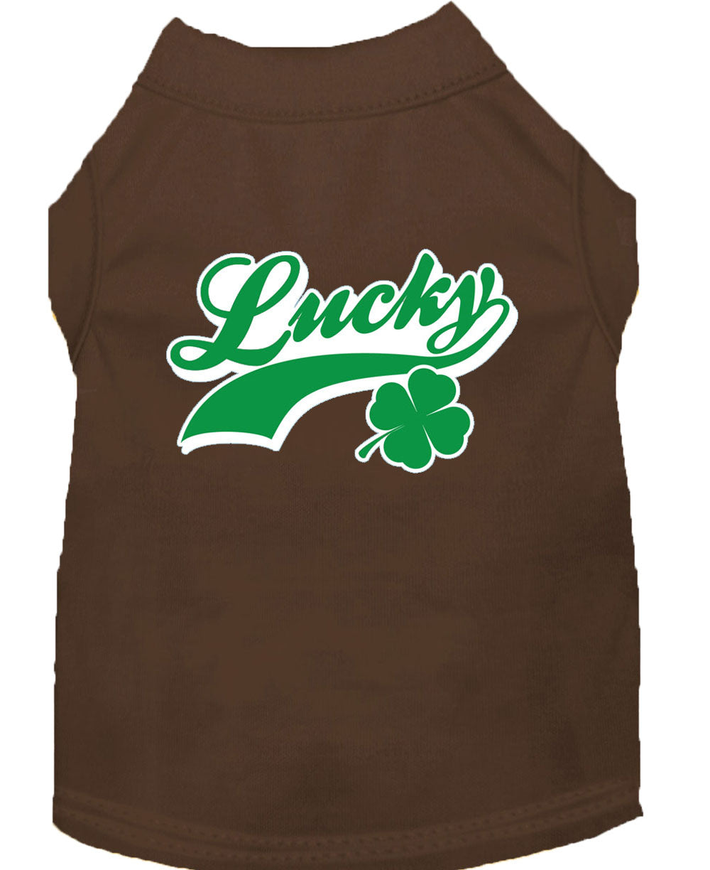 Camiseta para perros y gatos serigrafiada con el logo "Lucky Swoosh"