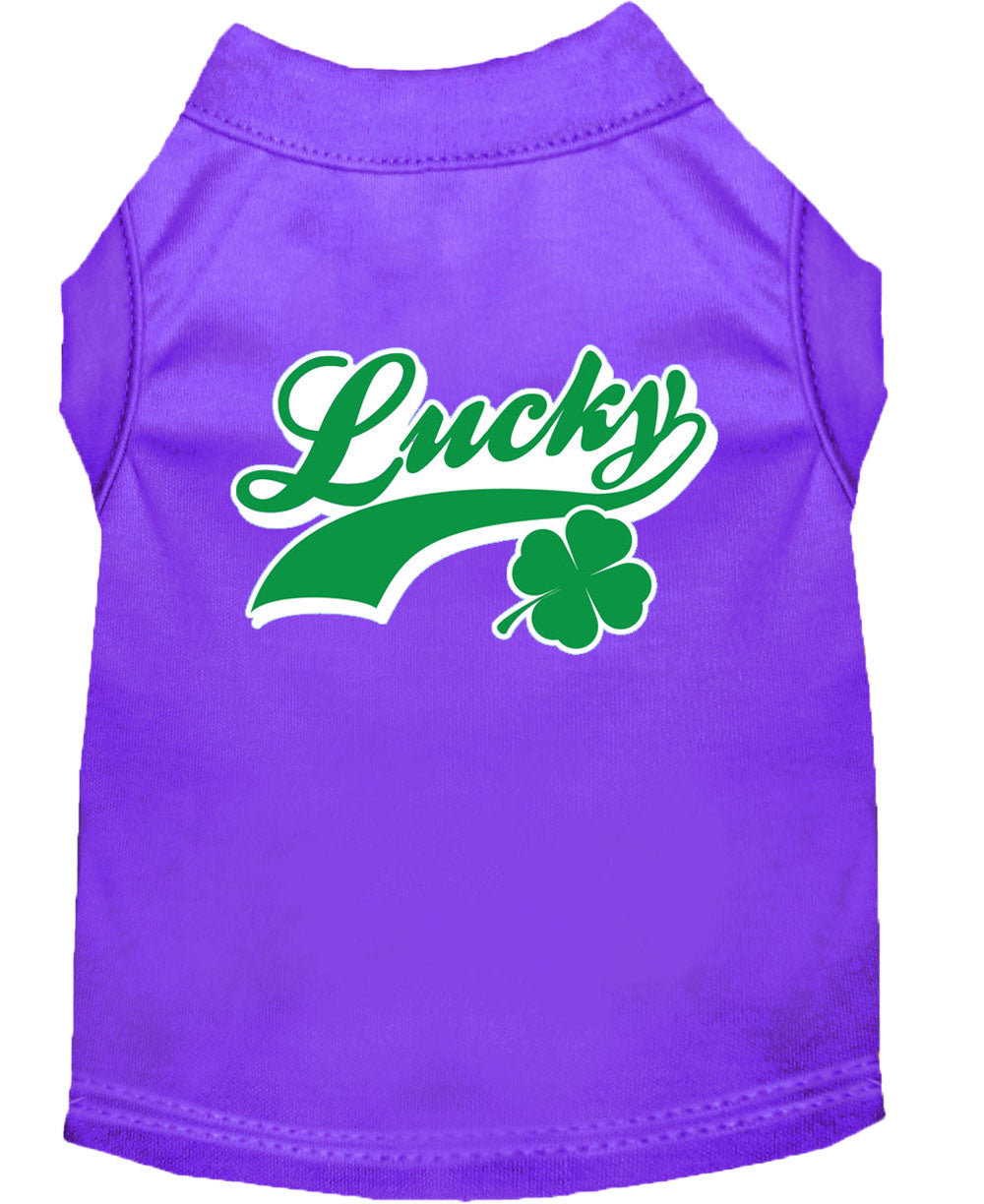 Camiseta para perros y gatos serigrafiada con el logo "Lucky Swoosh"