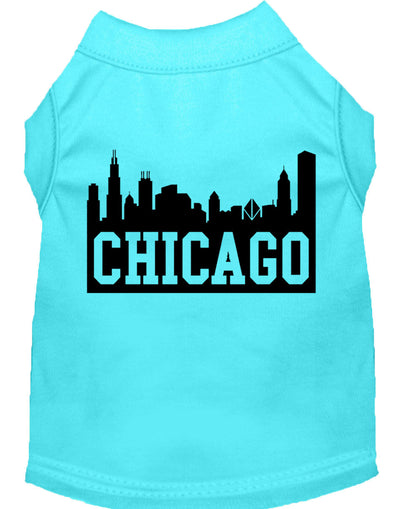 Pet Dog & Cat Shirt Screen Printed, "Chicago Skyline"