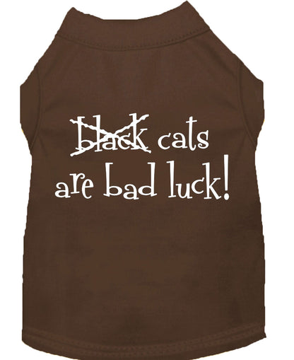 Pet Dog & Cat Shirt Screen Printed, "Black Cats Are Bad Luck"