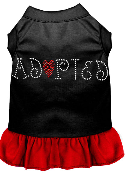 Pet Dog & Cat Dress Rhinestone, "Adopted"