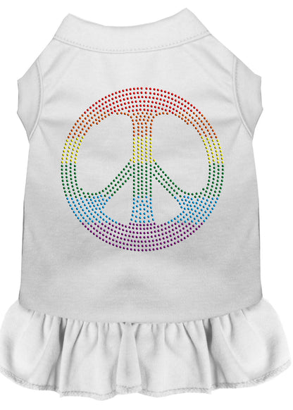 Vestido para perros y gatos con diamantes de imitación, "Rainbow Peace"