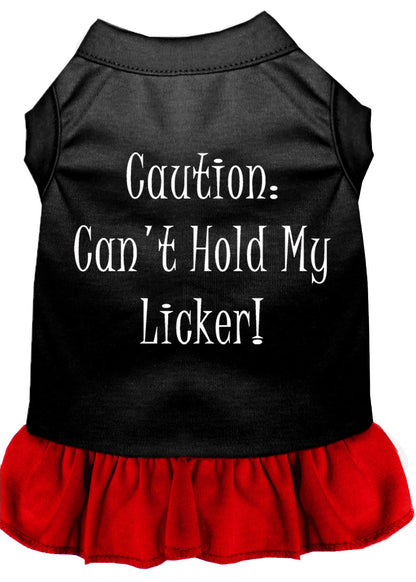 Dog Dress, Pet Dog & Cat Dress Screen Printed, "Can't Hold My Licker"