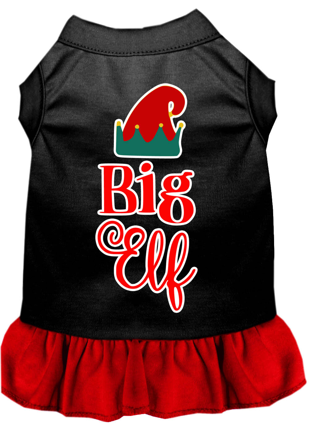 Christmas Pet Dog & Cat Dress Screen Printed, "Big Elf"