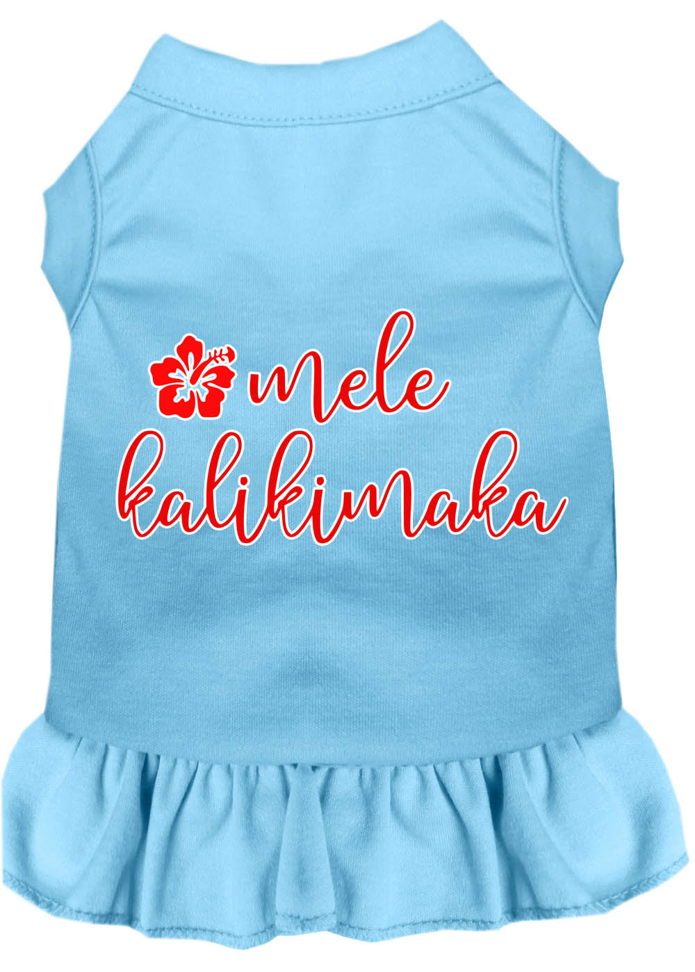 Christmas Pet Dog & Cat Dress Screen Printed, "Mele Kalikimaka"