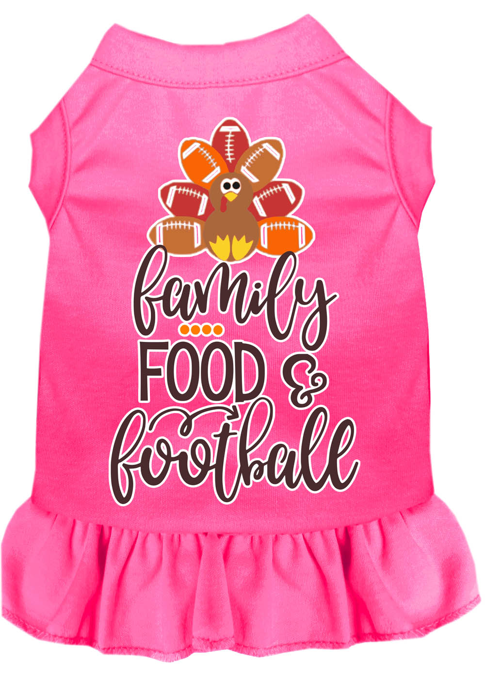 Vestido para perros y gatos con serigrafía "Familia, comida y fútbol"