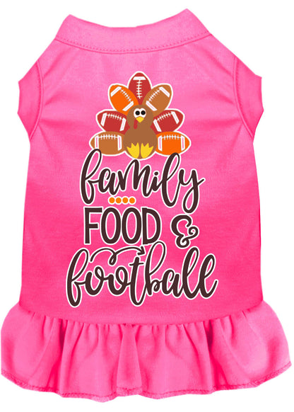 Vestido para perros y gatos con serigrafía "Familia, comida y fútbol"