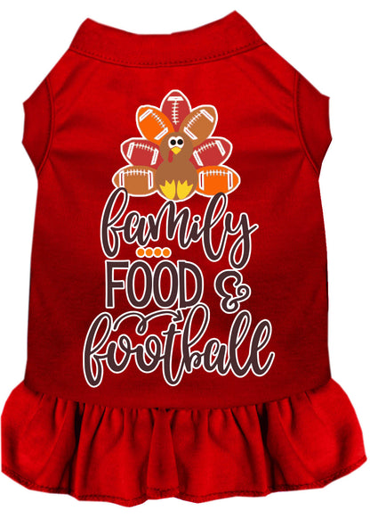 Vestido para perros y gatos con serigrafía "Familia, comida y fútbol"