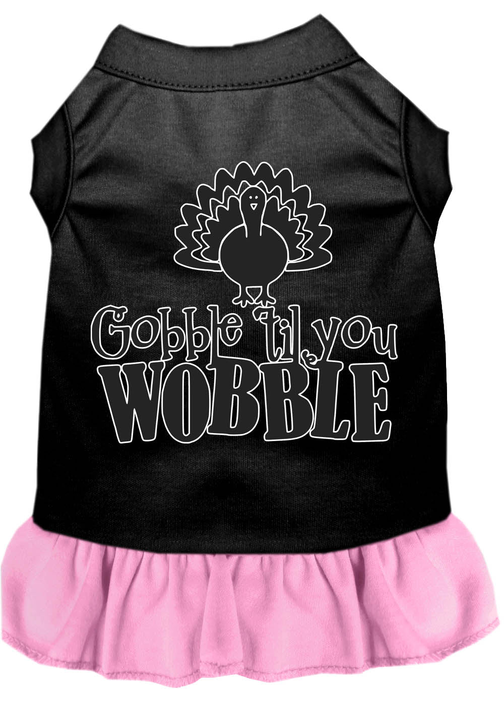 Thanksgiving Pet Dog & Cat Dress Screen Printed, "Gobble Til You Wobble"