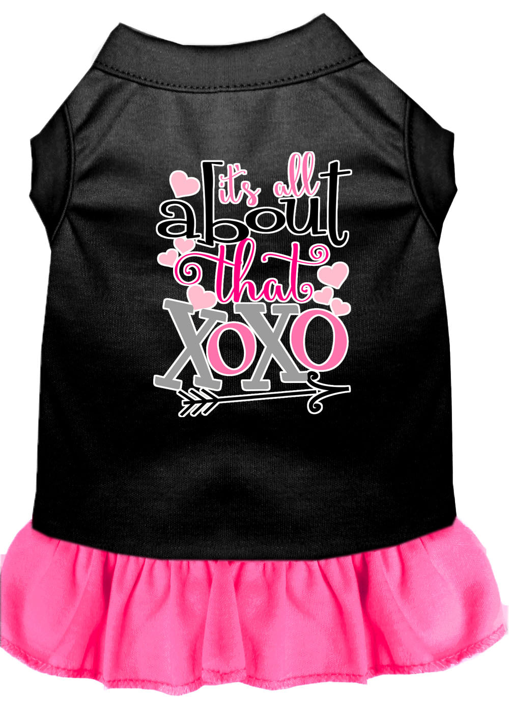 Vestido para perros, vestido para perros y gatos con serigrafía "All About That XOXO"