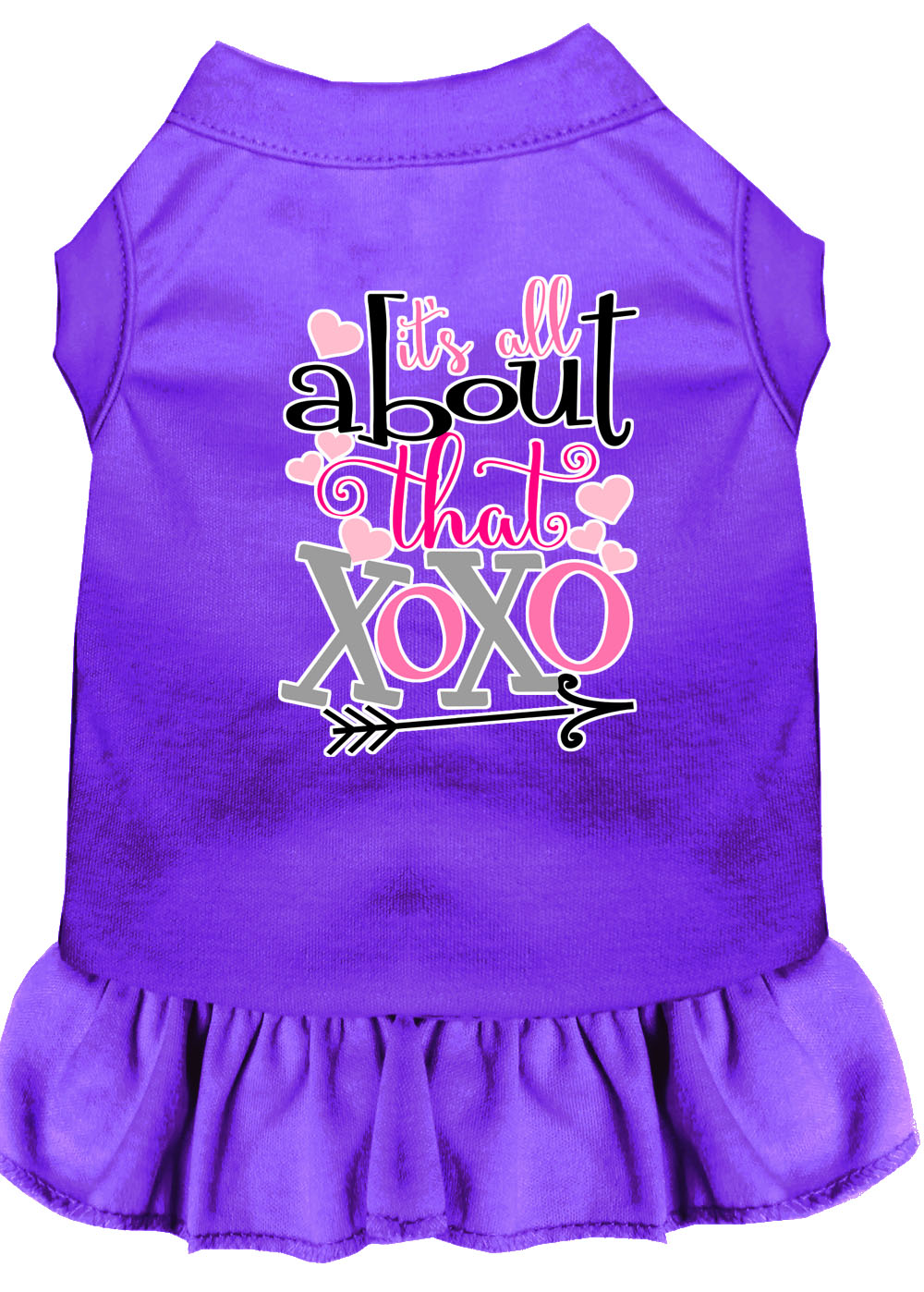 Vestido para perros, vestido para perros y gatos con serigrafía "All About That XOXO"