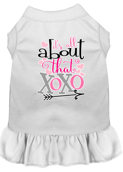 Vestido para perros, vestido para perros y gatos con serigrafía "All About That XOXO"