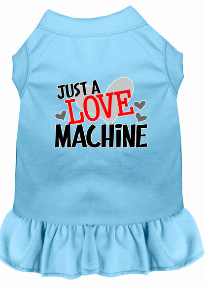 Dog Dress, Pet Dog & Cat Dress Screen Printed, "Just A Love Machine"